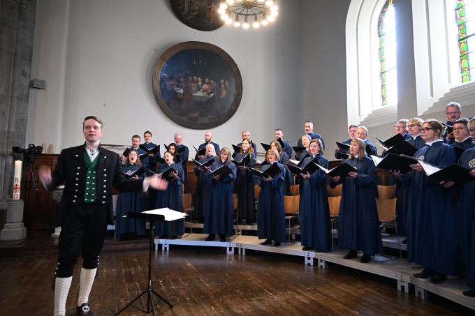 Bergen domkor opptrådte under vigslingsgudstjenesten. Foto: Sven Gj. Gjeruldsen, Det kongelige hoff